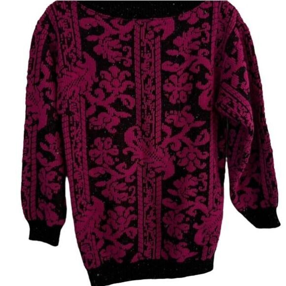 Saturday Morning Vintage 90s Funky Acrylic Sweater No SZ Tag Best Fits Medium - Picture 2 of 6